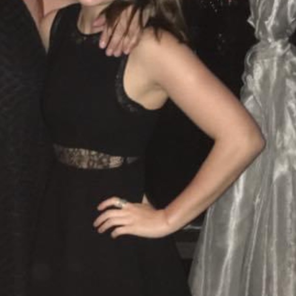 BCBGeneration black cocktail dress w/lace detail - Picture 7 of 7